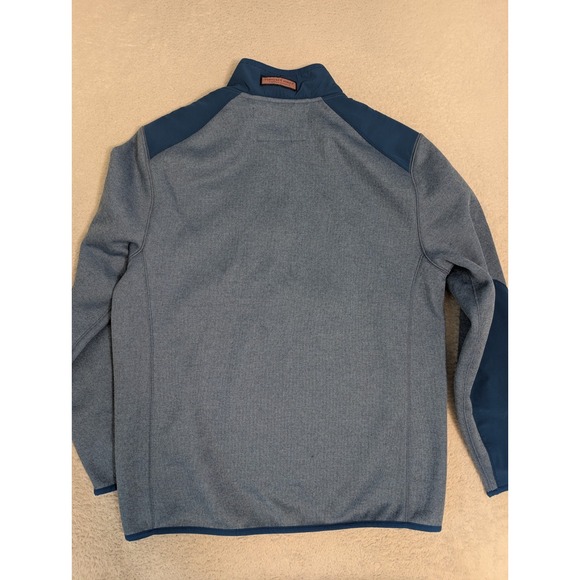 Vineyard Vines Men L Martha Vine Blue Mountain Fleece 1/4-Zip Pullover Sweater - Picture 9 of 9